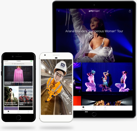 Curated Content on Getty Images Apps